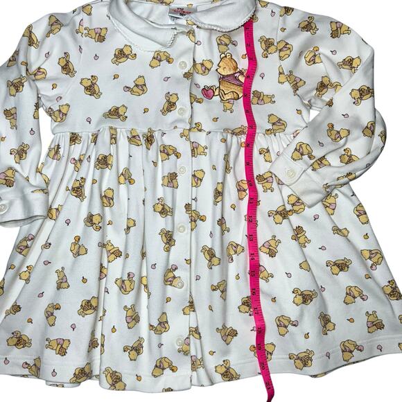 Vintage Disney Classic Winnie the pooh embroidered button up cotton dress 4/5 - Picture 6 of 7